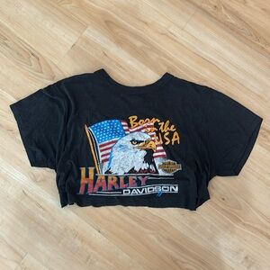 Vintage Harley Davidson crop top t-shirt
